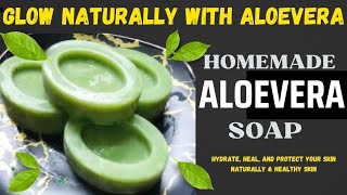 Homemade Aloevera soap  Skin Whitening and Glowing Soap naturalnaturalglowingskin naturalskin [upl. by Tamara]