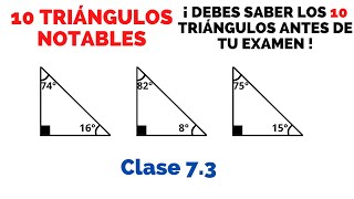 10 Triángulos Notables que debes saber [upl. by Jenny3]