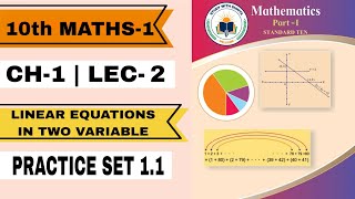 STD  10 Maths 1  ALGEBRA  Linear equation in two variables  Maharashtra Board  LECTURE  2 [upl. by Ira129]