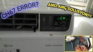 LG inverter window type CH67 error how to dismantle [upl. by Gehlbach]