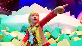 Indoor Playground Family Fun for Kids Part 8 with Spelling  Ball Pits Slides Tunnels Rides [upl. by Yesdnik]