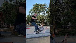 Youre average run of the mill 36 year old at a skatepark scootering skatepark fyp [upl. by Bonnice]