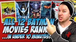 All 12 Batman Movies Ranked From Worst to Bestin Under 10 Minutes [upl. by Brooke523]