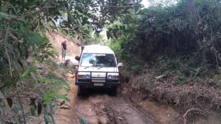 Mitsubishi l300 4wd vanamptrailer frenchmans track east to west Pascoe river part 3 [upl. by Kane]