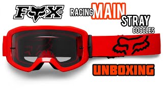 FOX Racing Main Stray Goggles Unboxing [upl. by Aeirdna508]