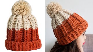 🌈Gorro a Crochet en PUNTO RELIEVE para Niños Niñas y Adultos😍 PASO A PASO [upl. by Tunnell891]