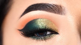 5 MINUTE EASY Golden Eye Makeup Tutorial  Stay At Home Eye Look [upl. by Dareece566]