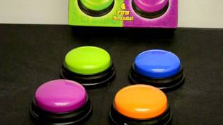 Learning Resources Recordable Answer Buzzers Personalized Sound Buzzers Talking Button [upl. by Kram539]