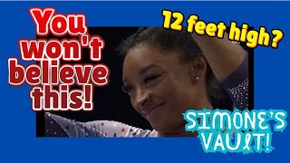 🤯 12 foot high MUST SEE vault 2024 Olympic Trials  Simone Biles gymnasticsolympics gymnastics [upl. by Marthe]