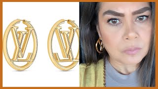 LOUIS VUITTON LOUISE HOOP EARRINGS  FIND amp READ AUTHENTIC CODES on JEWELRY KEY HOLDERS amp CHARMS [upl. by Gula]