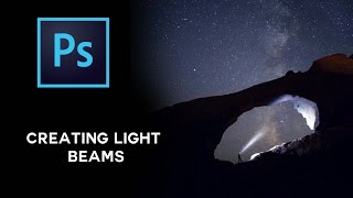 How To Create Light Beams In Photoshop [upl. by Llorrad]