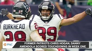 ExPatriots Chris Hogan Danny Amendola Both Catch Week 1 Touchdown [upl. by Marylynne65]