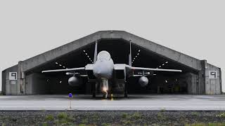 493rd Fighter Squadron F15s scramble to get into the skies over Iceland [upl. by Dwayne]