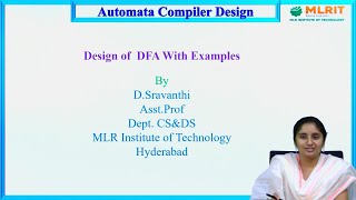 LEC06Automata amp Compiler Design  Design of DFA string Ends with Examples by Mrs D Sravanthi [upl. by Bartko]