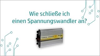 EnergyXXL  Wie schließe ich einen Spannungswandler an [upl. by Leupold441]