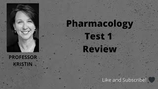 Pharmacology Test 1 Review [upl. by Hanahsuar]