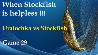 When Stockfish is helpless  Uralochka 341dev1avx512 vs Stockfish 16  Game 29 [upl. by Ovatsug989]