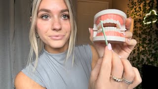 ASMR Teeth Tapping OverExplaining Dental Hygiene Clicky Whisper [upl. by Elbam]