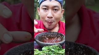 Mukbang Rujak Kangkung Apa Kangkung Rujak [upl. by Fagin]