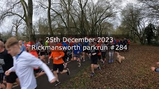 Rickmansworth parkrun 284  December 25th 2023 fast [upl. by Esened]