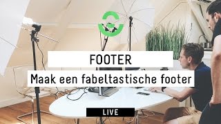 Mijnwebwinkel LIVE Hoe maak ik een fabeltastische footer [upl. by Amekahs]