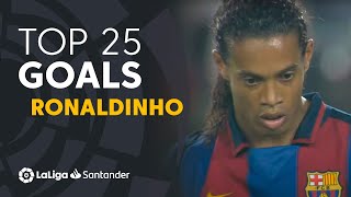 TOP 25 GOALS Ronaldinho LaLiga Santander [upl. by Assillam]