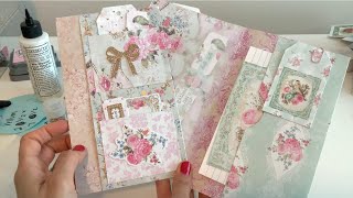 Let’s Make a Folio Album w Left Over SCRAP PAPERS Photo Embellishment Folder [upl. by Eclud]