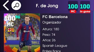 f de Jong gratis media de 100 efootball efootball2024 efootballmobile2024 [upl. by Harv574]