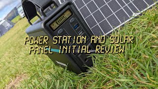 Swarey  Beaudens portable power station bank and 100w folding solar panel initial review [upl. by Gilus]