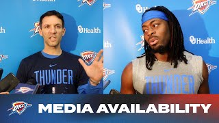 Lu Dort  Coach Daigneault Practice Media Availability  October 29 2024  OKC Thunder [upl. by Eecyac]