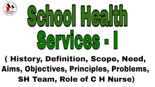 School Health Services  School Health Programme  PartI  Community Health Nursing  Simplified [upl. by Haleehs615]