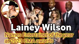 Lainey Wilson Wins 5 CMA Awards For Entertainer of year  country music association awards 2023 [upl. by Roderica]