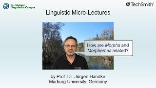 MOR021  Linguistic MicroLectures Morphs and Morphemes [upl. by Niarb]