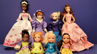 Fashion show  Elsa amp Anna toddlers amp their friends  Barbie dolls  dresses  gowns [upl. by Fachan]