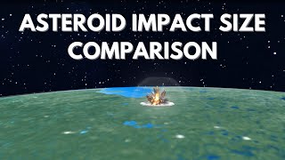 Asteroid Impact Size Comparison on Earth  Real Scale 3D Craters [upl. by Ramraj]