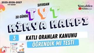 KATLI ORANLAR KANUNU SORU ÇÖZÜMÜ TYT KİMYA KAMPI PDF [upl. by Maillij]