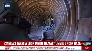 i24NEWS GOES INSIDE THE LARGEST TERROR TUNNEL TO BE REVEALED IN GAZA [upl. by Ingrid562]