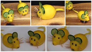 Super Fruits Decoration Ideas  How to make lemon mouse [upl. by Attebasile]