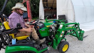 6 Port Single Point Kit Install on John Deere 1025R [upl. by Salguod]