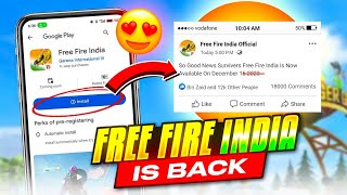 KHUSH HOJAO 😃 FREE FIRE INDIA IS BACK 😱 LAUNCHING SOON  Garena Free Fire [upl. by Ojaras362]