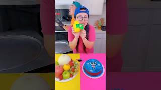 Sonic chocolate cake vs Fruits ice cream challenge🍨 funny shorts by Ethan Funny Family [upl. by Etteluap]