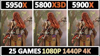 New Ryzen 7 5800X3D vs Ryzen 9 5950X vs 5900X  Tested 25 Games [upl. by Ltihcox]