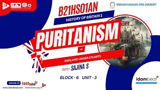 PURITANISM  ENGLAND UNDER STUARTS  HISTORY OF BRITAIN 1  SGOU [upl. by Hennahane]