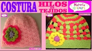 Cómo Coser los Hilos de manera Invisible en Tejidos Crochet o Dos agujas por Maricita Colours [upl. by Thalassa191]