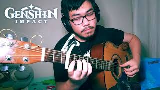 Genshin Impact  Lone Sojourner Acoustic Guitar Cover Yamaha FX310 [upl. by Nyrraf]