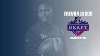 Trevon Diggs Draft Pick Conference Call  Dallas Cowboys 2020 [upl. by Pat]