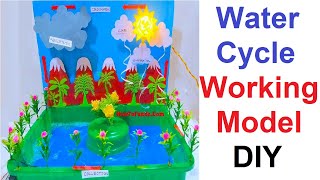 water cycle working model using dc water pump  science project  DIY at home   howtofunda [upl. by Coffin]