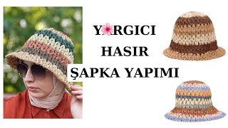 FISTIK MODEL ÖRGÜ HASIR ŞAPKA YAPIMI [upl. by Schug993]