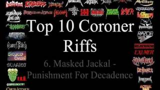 Coroner Top 10 Riffs [upl. by Charity]