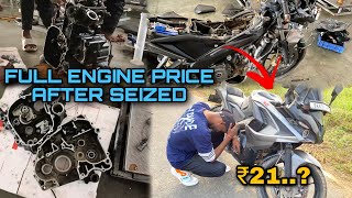 RS 200 FULL ENGINE PRICE AFTER SEIZEDRS 200 ENGINE SEIZED 😔 KITNA KHARCHA AAYA MRROXVLOG [upl. by Aneloc]